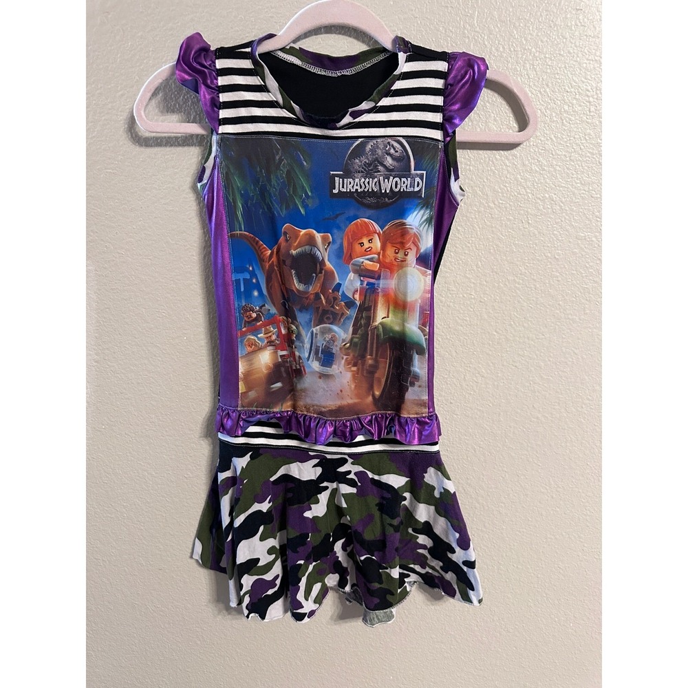 Jurassic World Dress Lego‎ Movie Character Print Purple Camo Girls